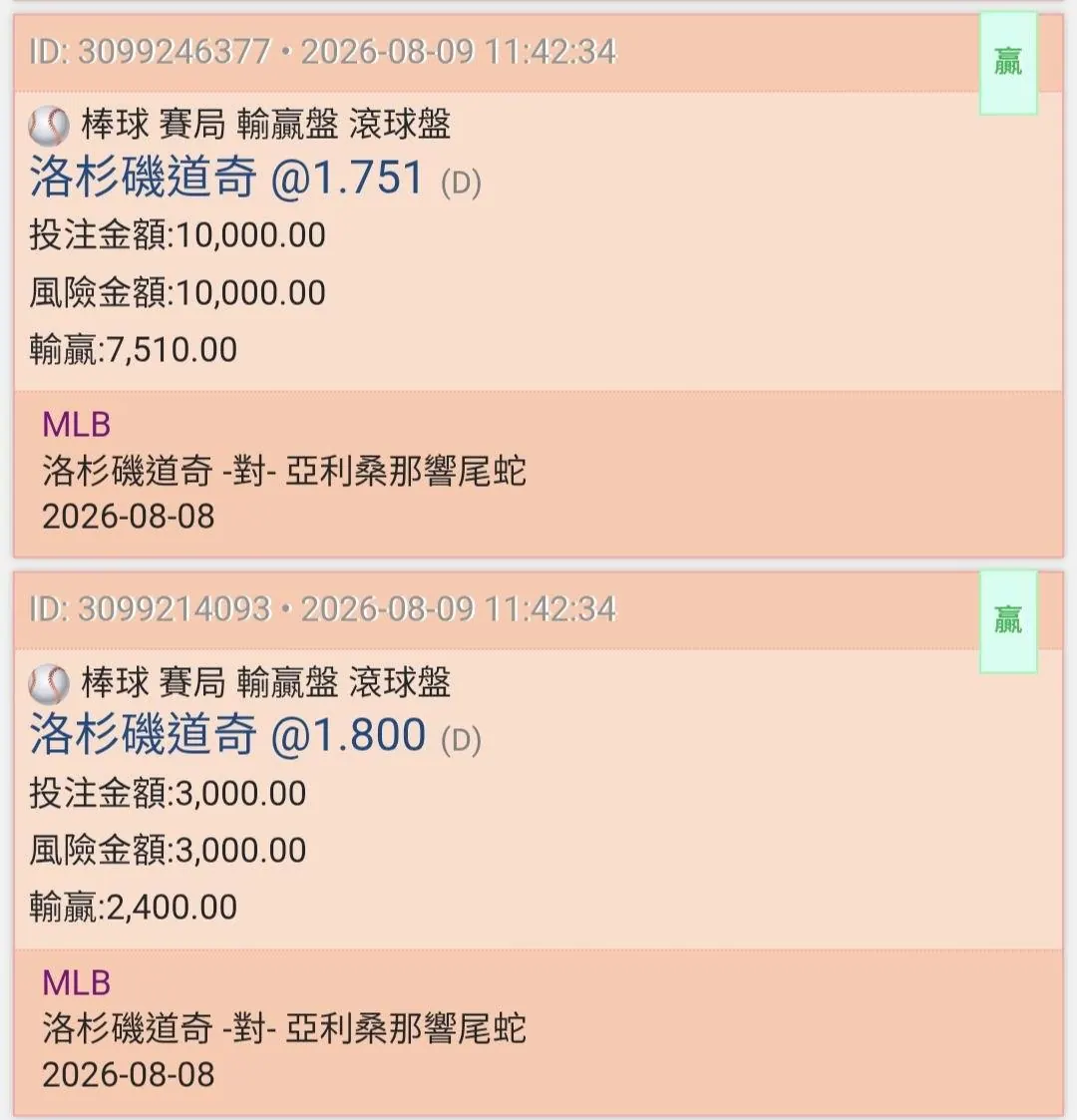 MLB版本對衝 (紀錄文) 圖片